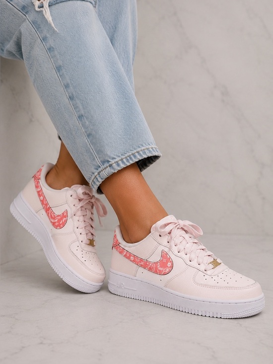 Nike Shoes - Custom Nike Air Force 1 Low Pink Paisley Rhinestone Bling Sneakers | Womens 9.5